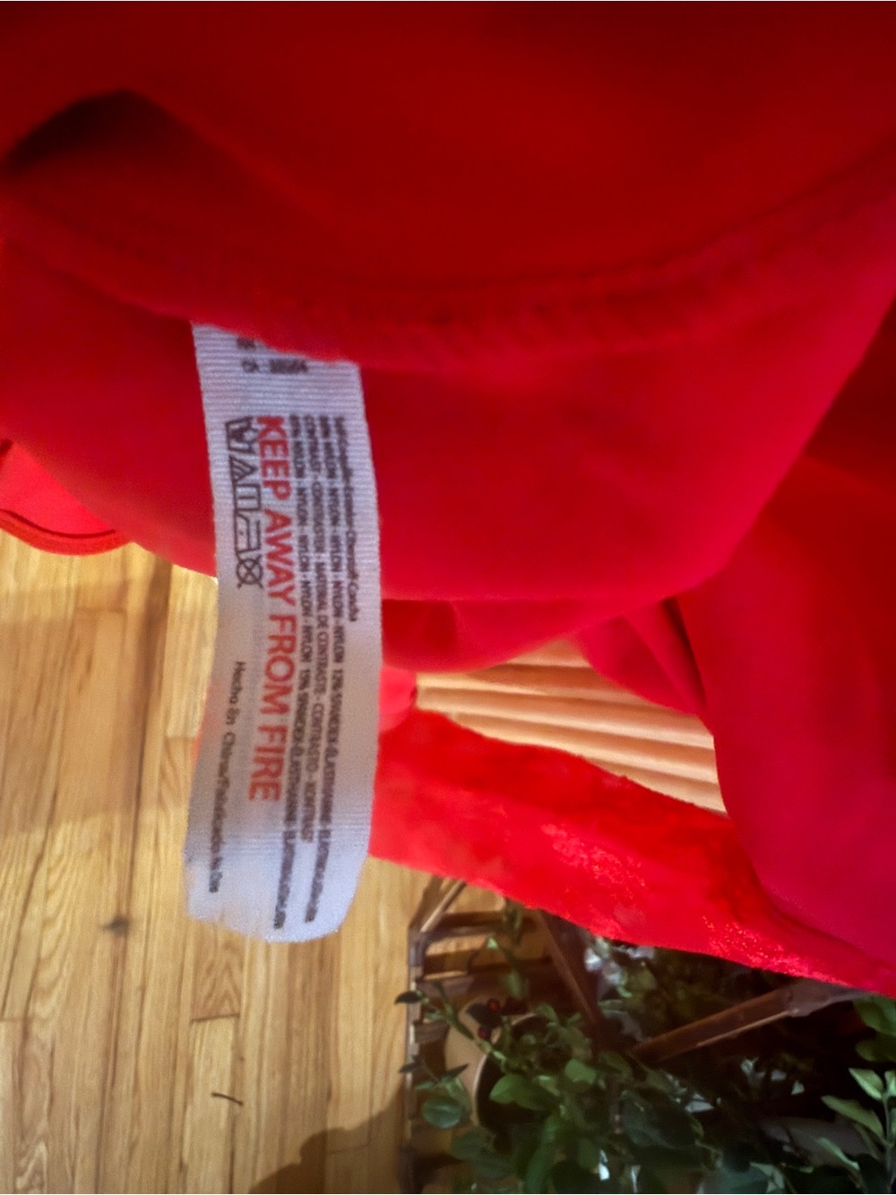 Free People Red Lace Long-Sleeve Bodysuit with Tie Sleeves - Picture 5 of 7